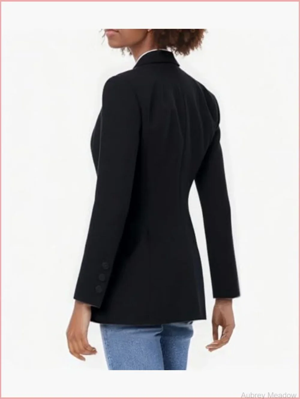 Womens Long Sleeve Blazer Notch Collar Business Casual Suit Jacket Lightweight